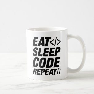 Mug Répéter le code du sommeil