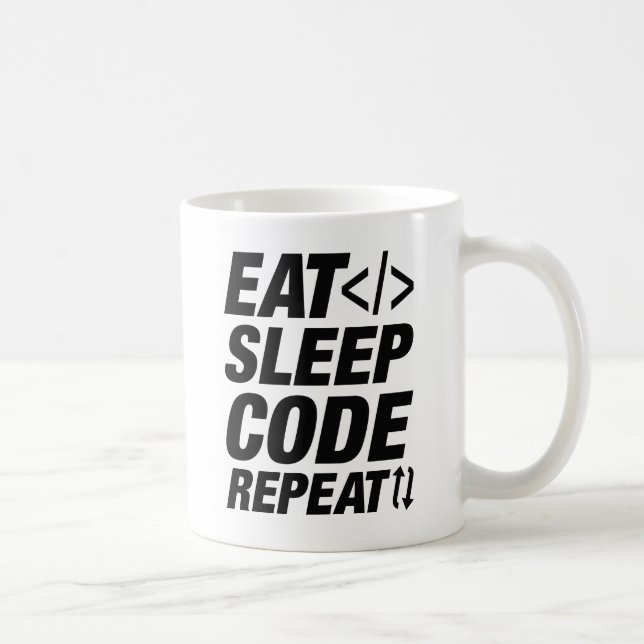 Mug Répéter le code du sommeil (Droite)
