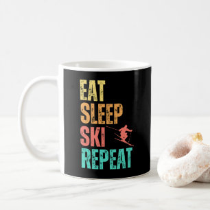Mug Répéter le ski du sommeil