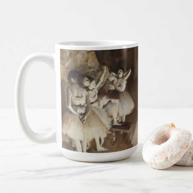 Mug Répétition de ballet sur scène | Edgar Degas (Avec donut)