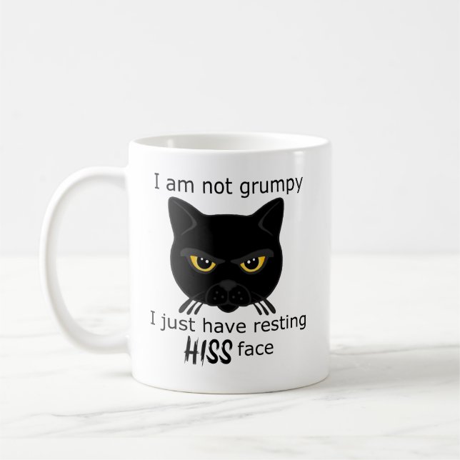 Mug Repose Sa Face Noir Chat - Avantages PACR (Gauche)