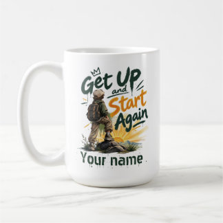 Mug Reprenez et recommencez encore Nom personnalisé In
