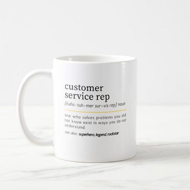 Mug Représentant du service client nom (Gauche)