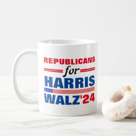 Mug Républicains pour Harris Walz Red Blue