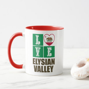 Mug République de Californie Drapeau Love Elysian Vall