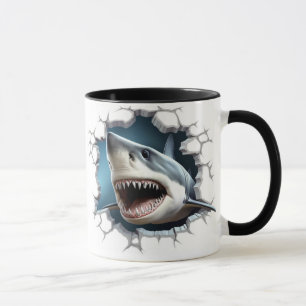 Mug Requin dans un mur