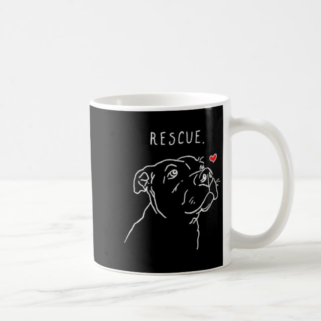 Mug Rescue Dog, Tbull Drawing, Rescue Mom, Adopt Don't (Droite)