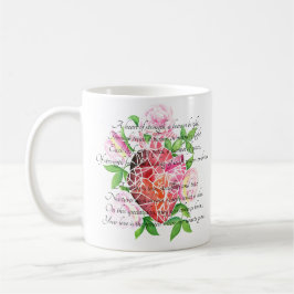 Mug Résilience & Fleur - Coeur mosaïque avec poème