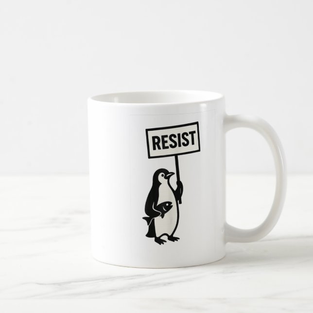 Mug Résister à l'activisme des pingouins (Droite)