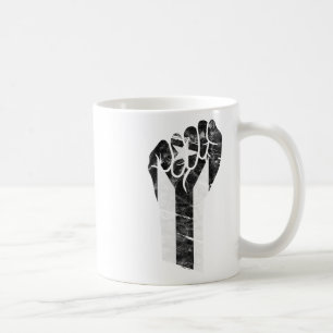 Mug Résistez au drapeau de Porto Rico noir Poing Puño