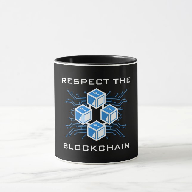 Mug Respecter Le Texte Personnalisé Blockchain  (Centre)
