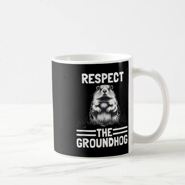 Mug Respectez La Marmotte De Terre Fête La Journée De  (Droite)