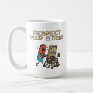 Mug Respectez Vos Aînés Jeux Rétro Drôle Gamer Contr