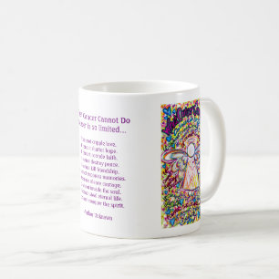Mug Ressort Coeurs Ange Cancer ne peut pas poème Café