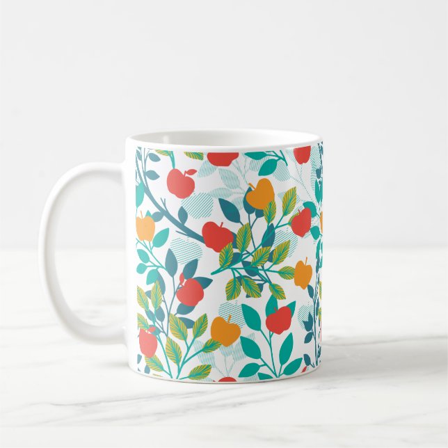 Mug Ressorts rouge et vert Motif de fruits de pomme (Gauche)