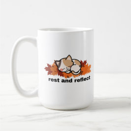Mug rest & reflect autumn cat