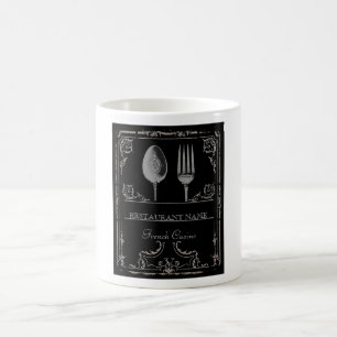 Mug Restaurant fleuri vintage personnalisé