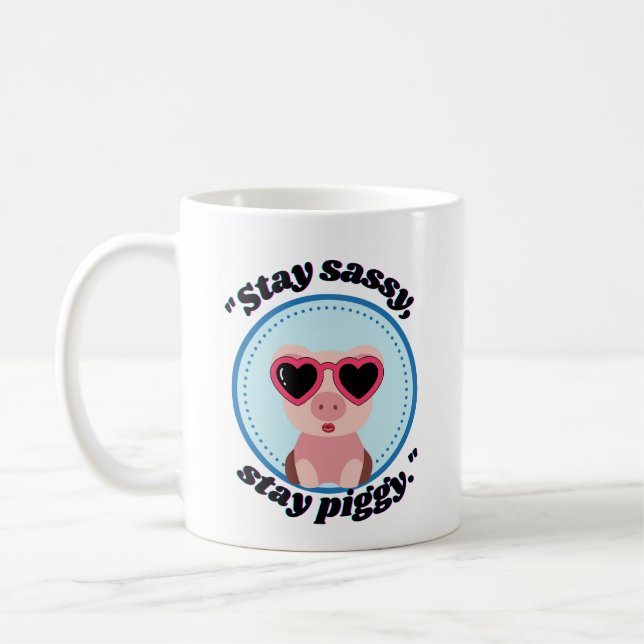 Mug rester cochon sassy (Gauche)