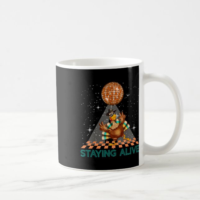 Mug Rester En Vie Disco les années 70 Turquie Thanksgi (Droite)