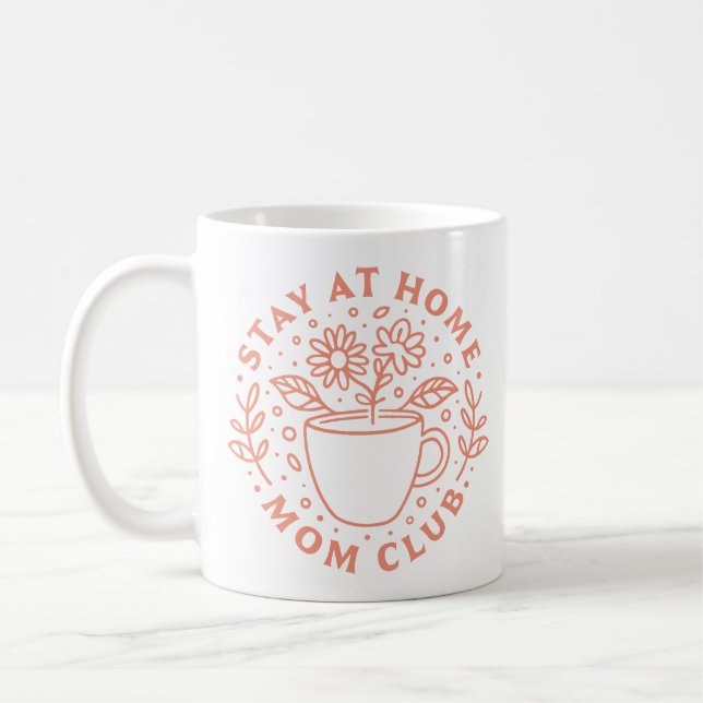 Mug Restez à la maison mère club SAHM tradwoman (Gauche)