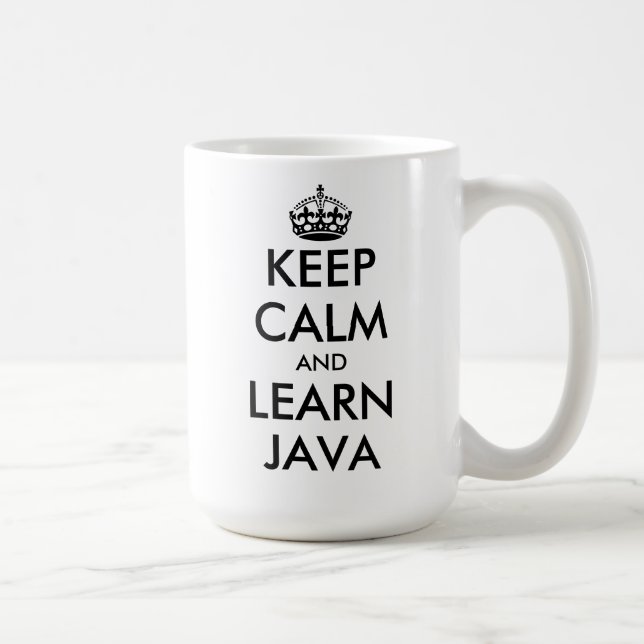 Mug Restez calme et apprenez Java amusant programmer (Droite)