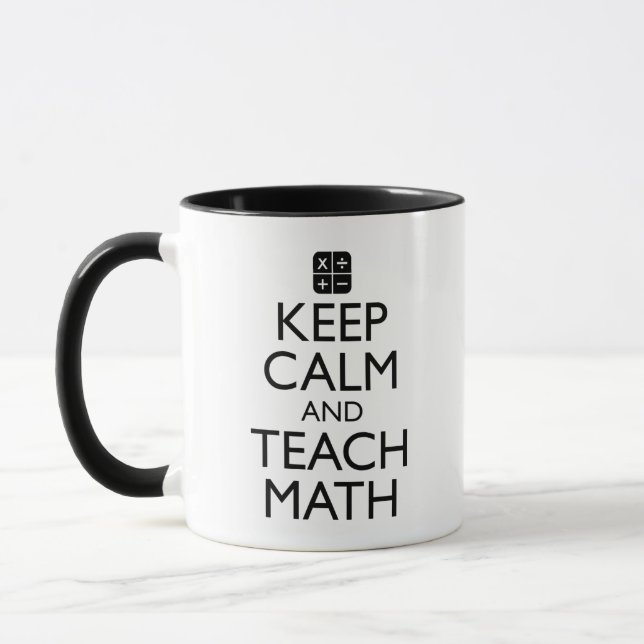 Mug Restez Calme Et Apprenez Les Maths (Gauche)