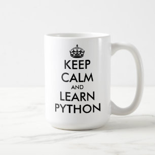 Mug Restez calme et apprenez Python drôle ingénieur lo