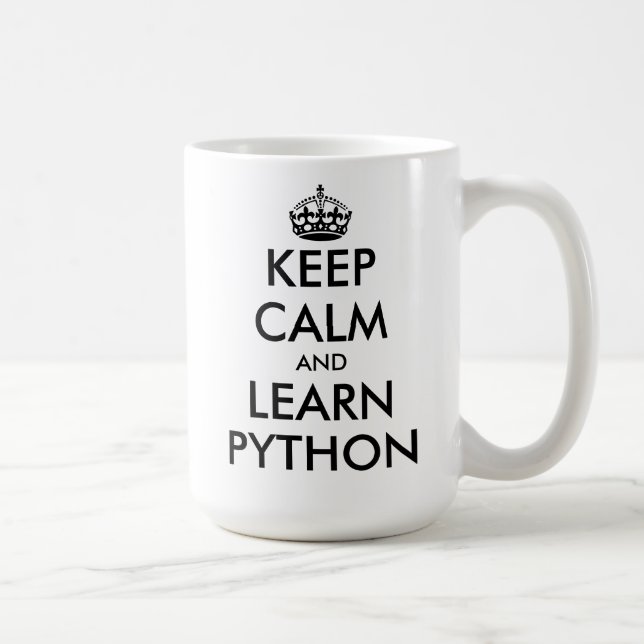 Mug Restez calme et apprenez Python drôle ingénieur lo (Droite)
