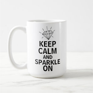 Mug Restez calme et étincelez sur le joaillier amusan