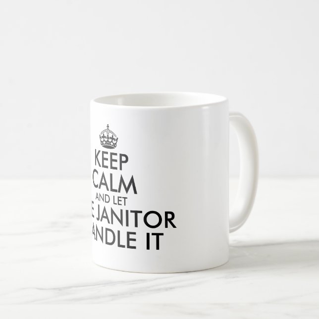 Mug Restez calme et laissez le concierge s'en occuper  (Devant droit)