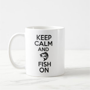 Mug restez calme et pêchez