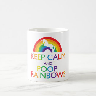 Mug Restez calme et Poop Rainbows Unicorn