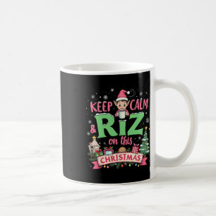 Mug Restez Calme Et Riz Ce Noël Avec Père Noël Elf