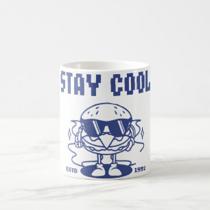 Mug Restez Cool Rétro Burger Dessin Animé - Nourriture