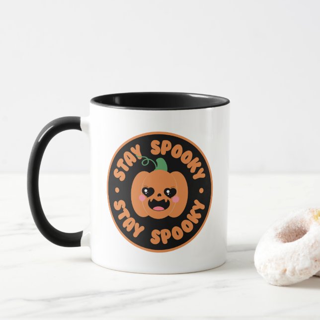 Mug Restez Éffrayant (Avec donut)