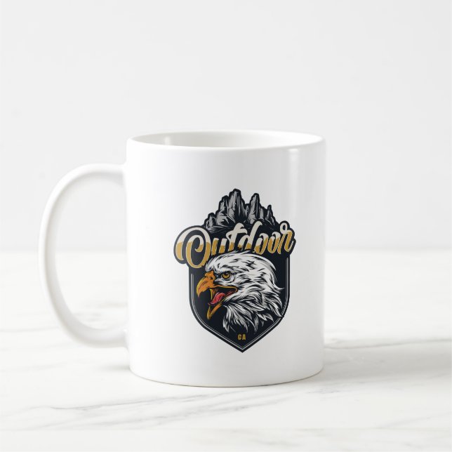 Mug Restez fort Aigle extérieur Citations motivationne (Gauche)