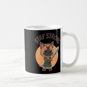 Mug Restez fort Chat guerrier