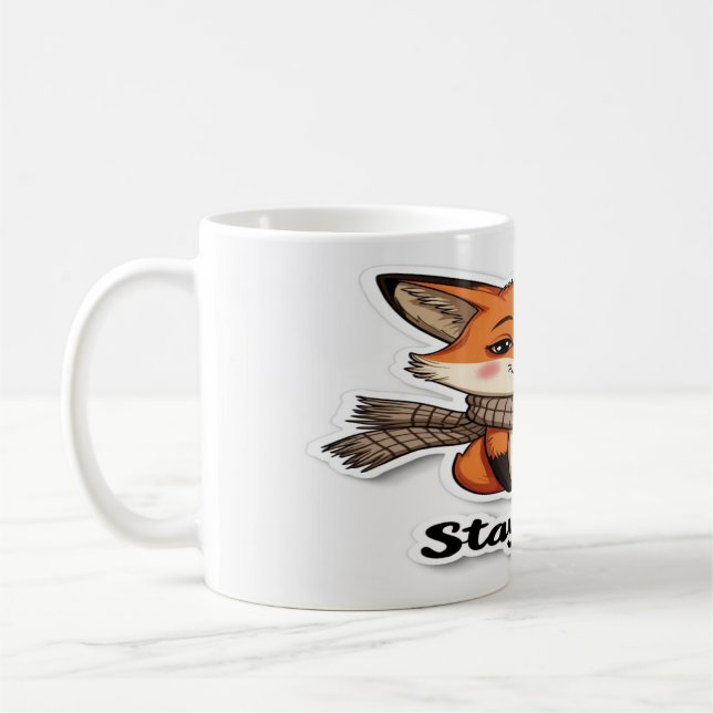 Mug Restez Foxy - Conception de devis joueuse et confi (Gauche)