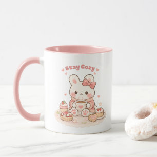 Mug Restez Mignon Lapin Douillet Rose Doux