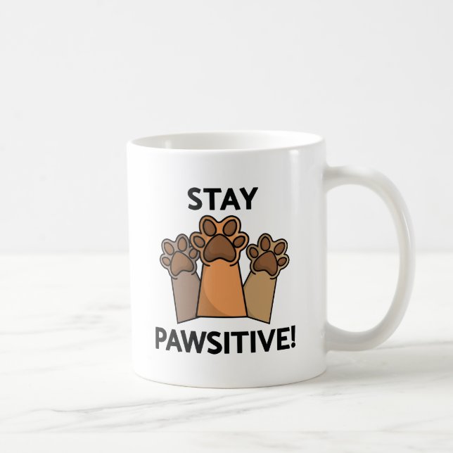 Mug Restez Pawsitif (Droite)