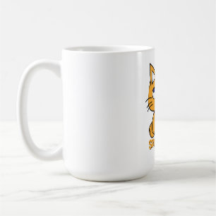 Mug Restez Pawsitive Funny Cat Cartoon Carnet d'ordina