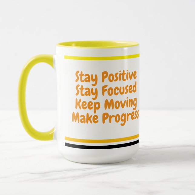 Mug Restez positifs pour les collègues | Motivation (Gauche)