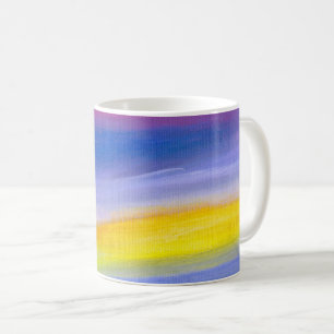 Mug Résumé abstrait violet et rayon doré