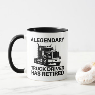 Mug Retired Truck Driver Gift Legendary Trucker Retire