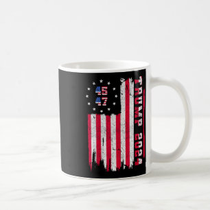 Mug Retour) 45 47 Trump 2024 Drapeau américain