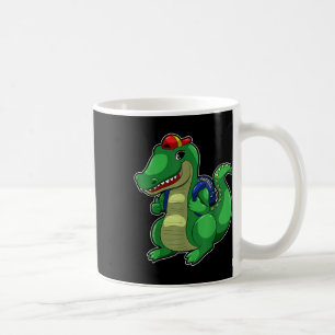 Mug Retour à l'école Crocodile mignon Drôle de sac à d