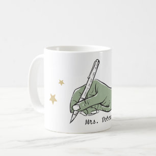 Mug Retour à l'école Enseignants Nom Sage Ecriture Mai