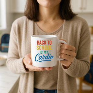Mug Retour à l'école est mon cardio drôle parent