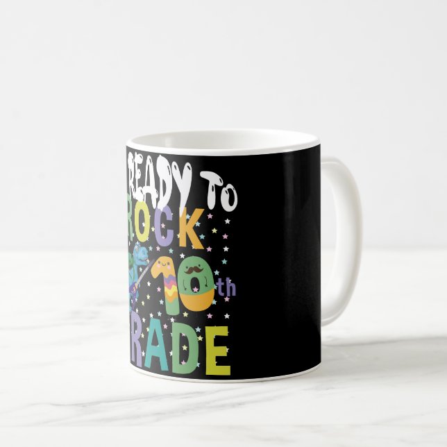 Mug Retour à l'école Je suis prêt à rocher 10e année D (Devant droit)