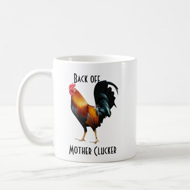 Mug Retour de mère Clucker Rooster (Gauche)